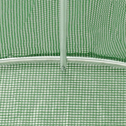 vidaXL Greenhouse with Steel Frame Green 12 m² 6x2x2.85 m - 6 x 2 x 2.85 m