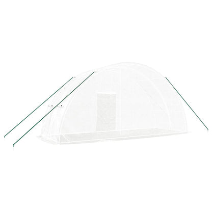 vidaXL Greenhouse with Steel Frame White 12 m² 6x2x2.85 m - 6 x 2 x 2.85 m