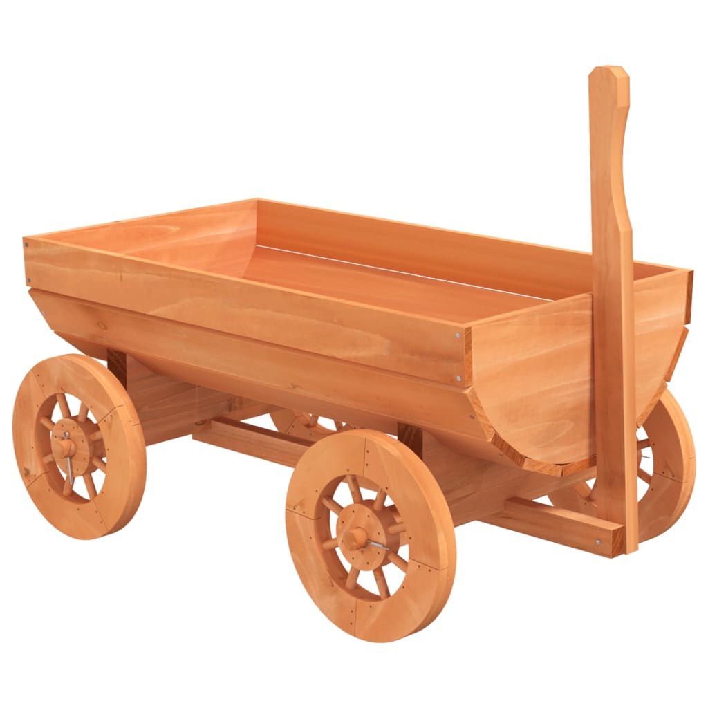 vidaXL Decorative Wagon 70x43x54 cm Solid Wood Fir - Brown