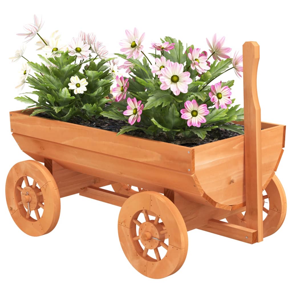 vidaXL Decorative Wagon 70x43x54 cm Solid Wood Fir - Brown