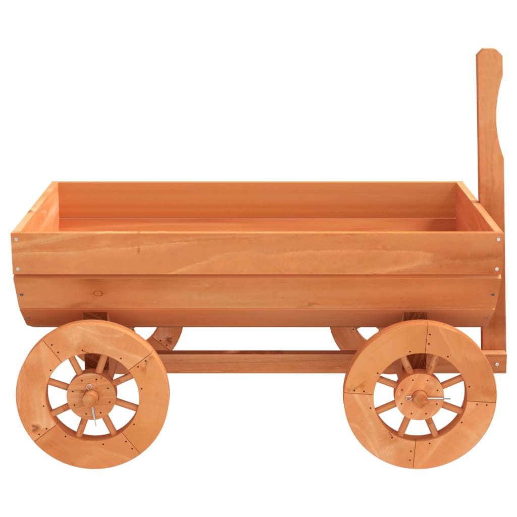 vidaXL Decorative Wagon 70x43x54 cm Solid Wood Fir - Brown