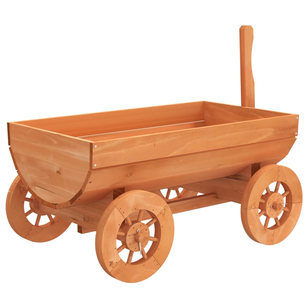 vidaXL Decorative Wagon 70x43x54 cm Solid Wood Fir - Brown