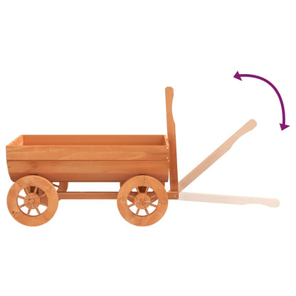 vidaXL Decorative Wagon 70x43x54 cm Solid Wood Fir - Brown