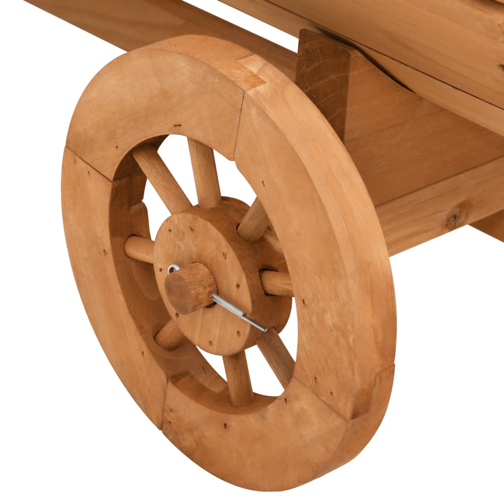 vidaXL Decorative Wagon 70x43x54 cm Solid Wood Fir - Brown