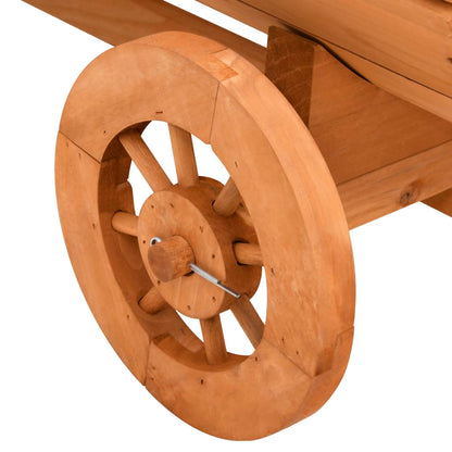 vidaXL Decorative Wagon 70x43x54 cm Solid Wood Fir - Brown