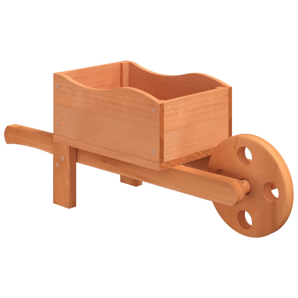 vidaXL Wheelbarrow Planters 2 pcs 47x15x19 cm Solid Wood Fir - Brown