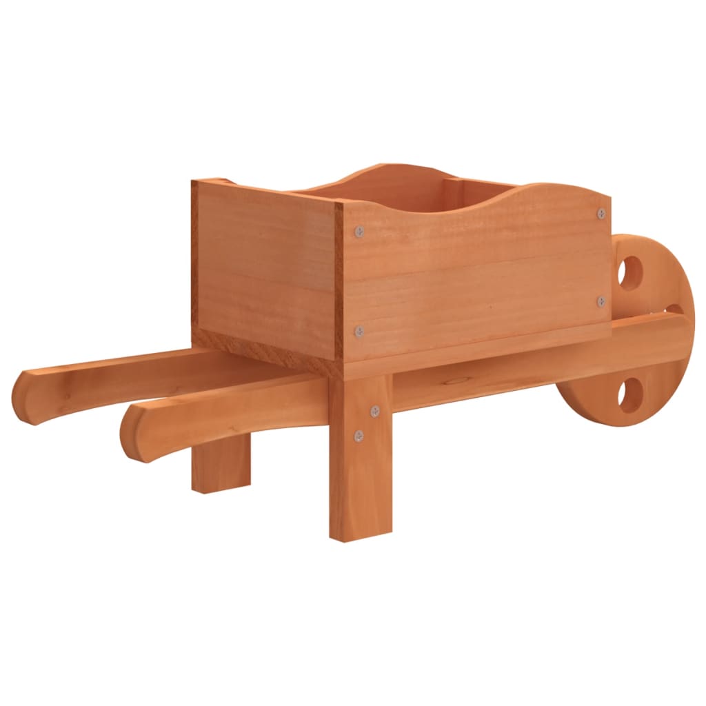 vidaXL Wheelbarrow Planters 2 pcs 47x15x19 cm Solid Wood Fir - Brown