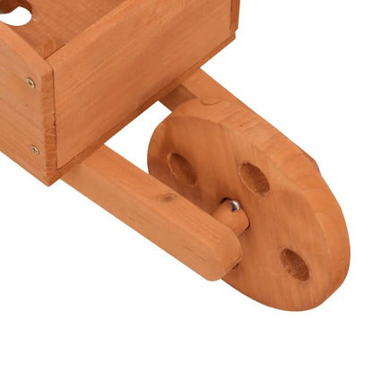 vidaXL Wheelbarrow Planters 2 pcs 47x15x19 cm Solid Wood Fir - Brown