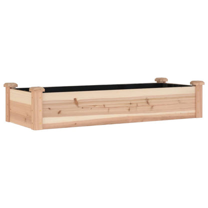 vidaXL Garden Raised Bed with Liner 120x45x25 cm Solid Wood Fir - Brown