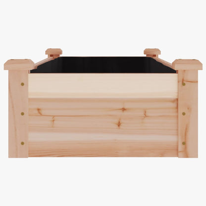 vidaXL Garden Raised Bed with Liner 120x45x25 cm Solid Wood Fir - Brown