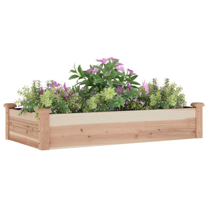 vidaXL Garden Raised Bed with Liner 120x60x25 cm Solid Wood Fir - Brown