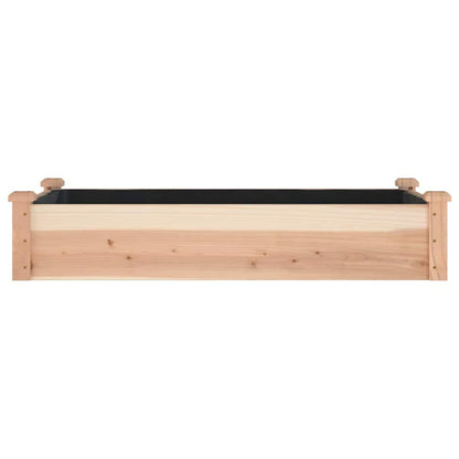 vidaXL Garden Raised Bed with Liner 120x60x25 cm Solid Wood Fir - Brown