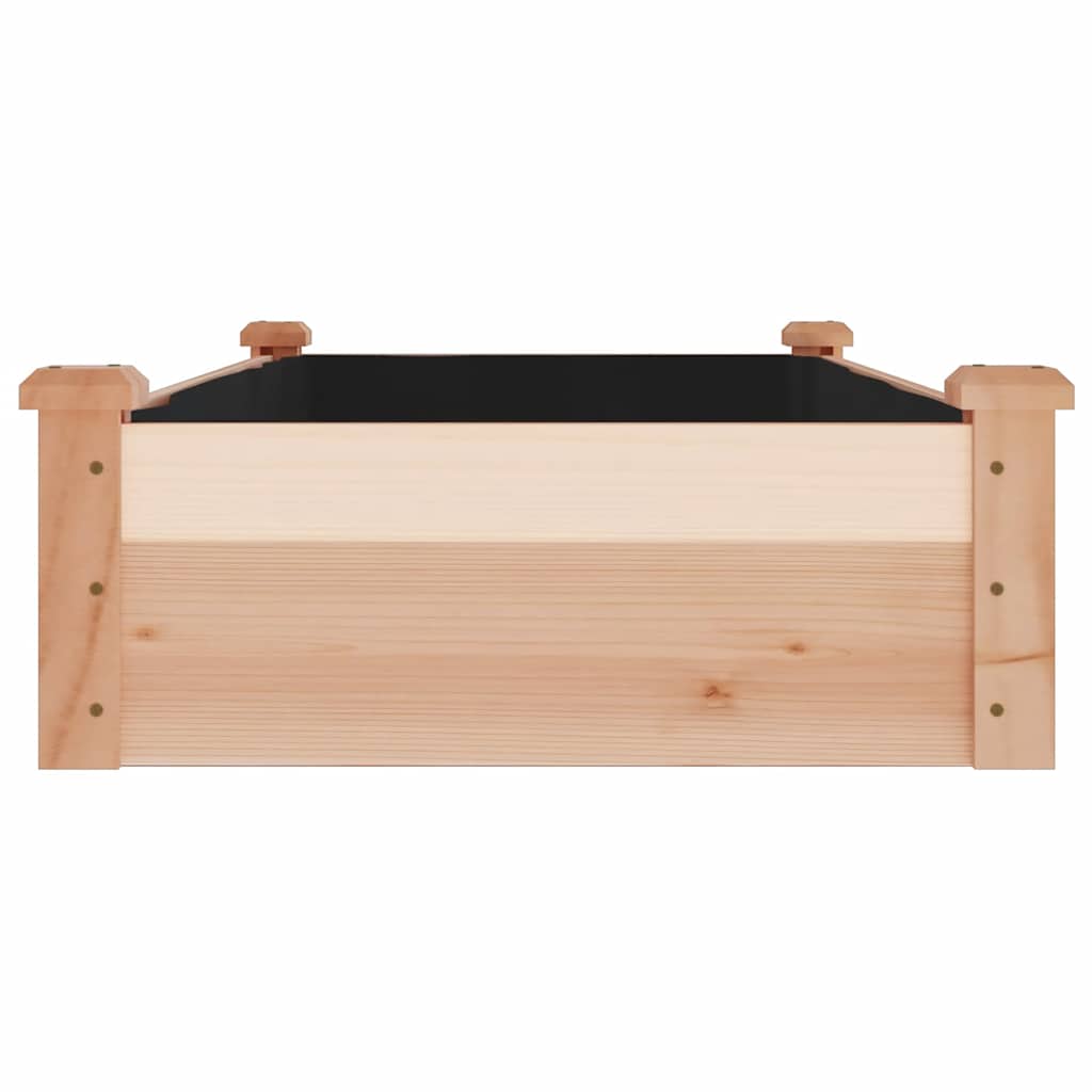 vidaXL Garden Raised Bed with Liner 120x60x25 cm Solid Wood Fir - Brown
