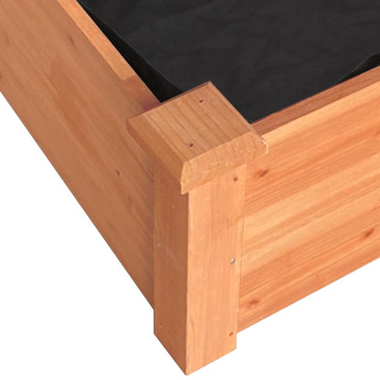 vidaXL Garden Raised Bed with Liner Brown 120x60x25 cm Solid Wood Fir