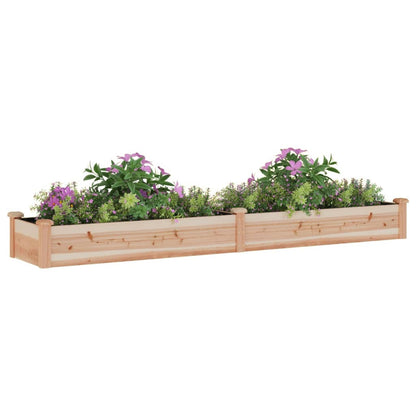 vidaXL Garden Raised Bed with Liner 240x45x25 cm Solid Wood Fir - Brown