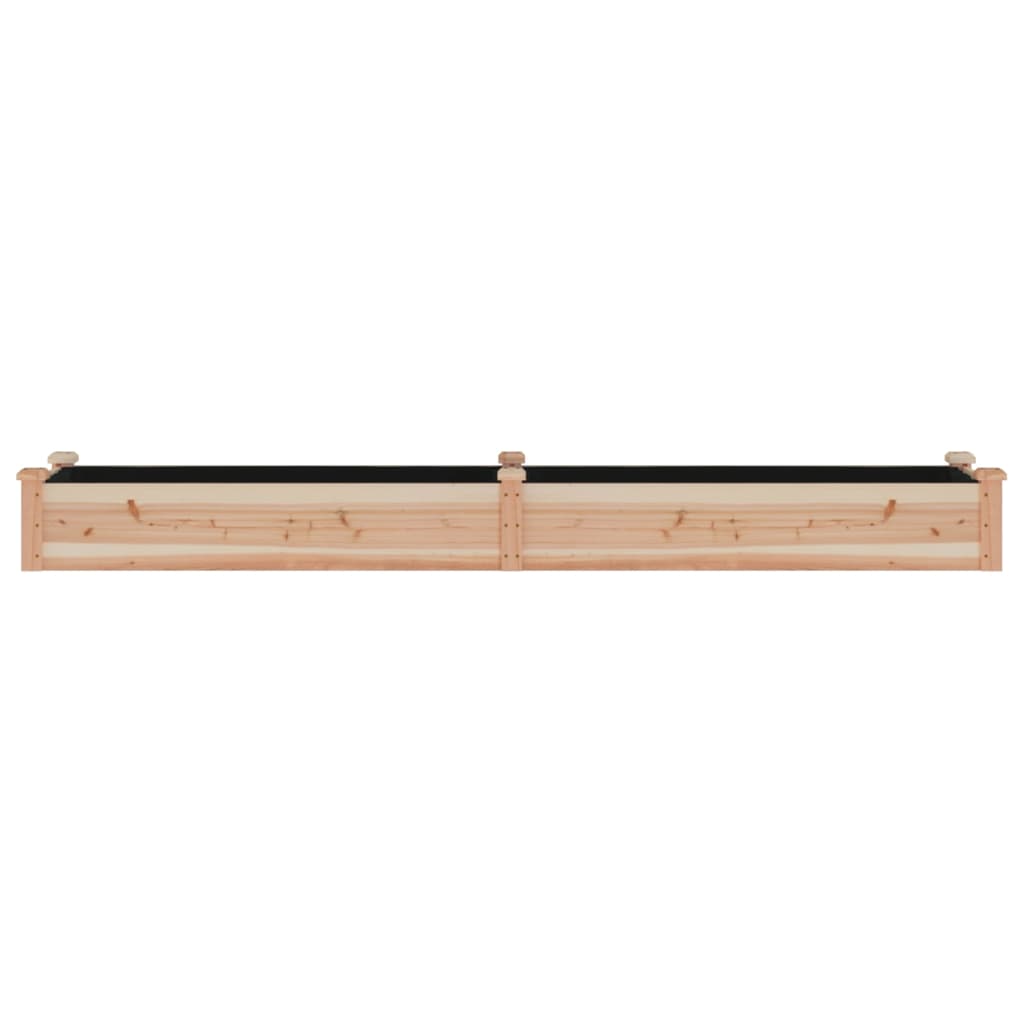 vidaXL Garden Raised Bed with Liner 240x45x25 cm Solid Wood Fir - Brown
