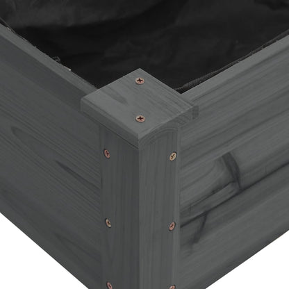 vidaXL Garden Raised Bed with Liner Grey 240x45x25 cm Solid Wood Fir