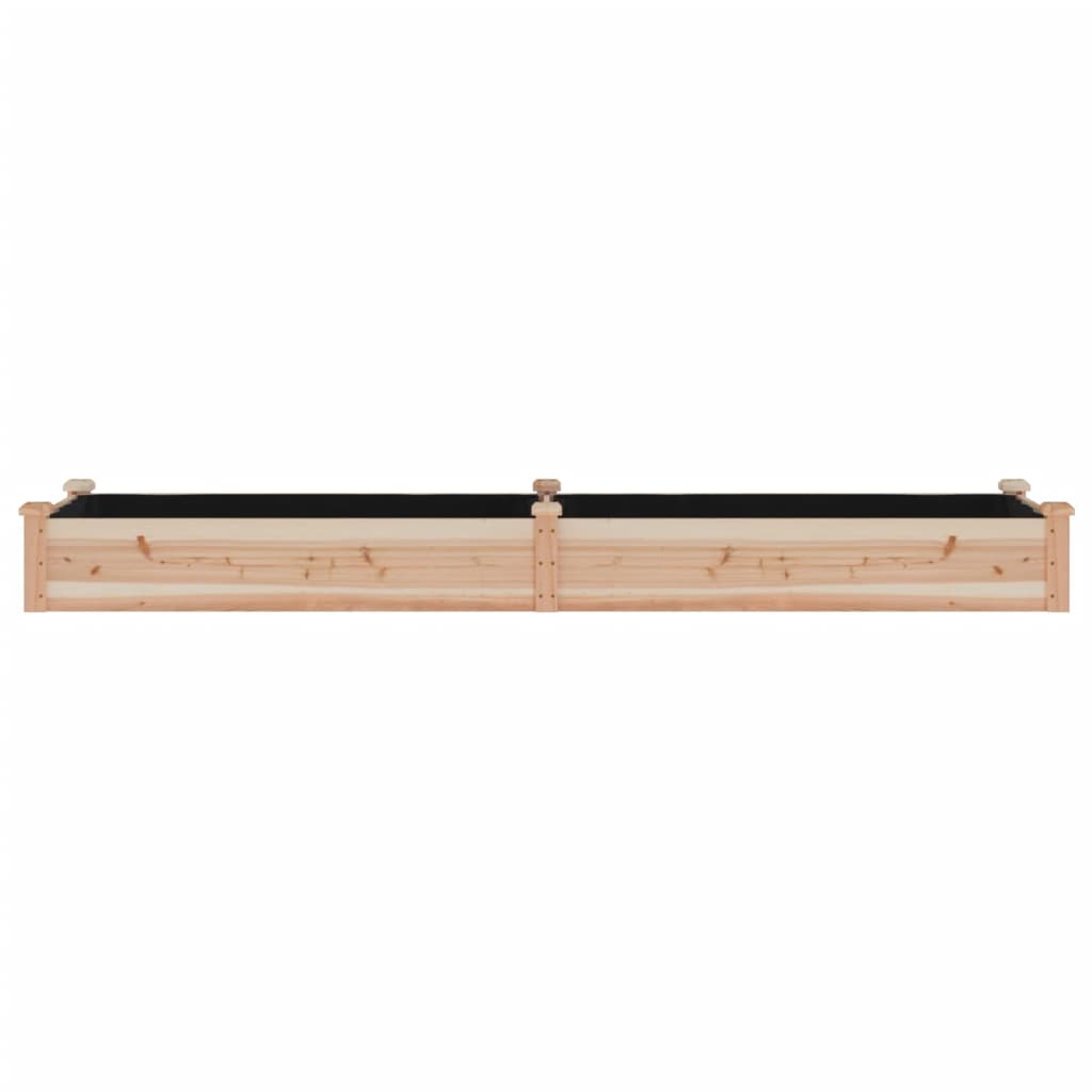 vidaXL Garden Raised Bed with Liner 240x60x25 cm Solid Wood Fir - Brown