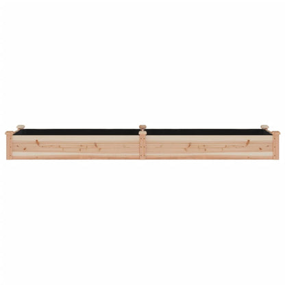 vidaXL Garden Raised Bed with Liner 240x60x25 cm Solid Wood Fir - Brown
