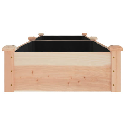 vidaXL Garden Raised Bed with Liner 240x60x25 cm Solid Wood Fir - Brown