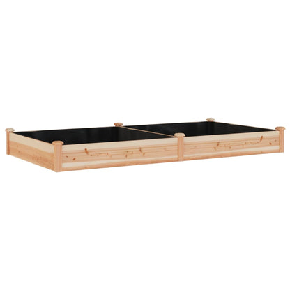 vidaXL Garden Raised Bed with Liner 240x120x25 cm Solid Wood Fir - Brown
