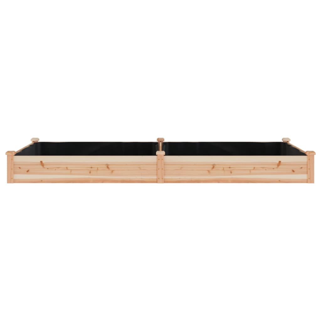 vidaXL Garden Raised Bed with Liner 240x120x25 cm Solid Wood Fir - Brown