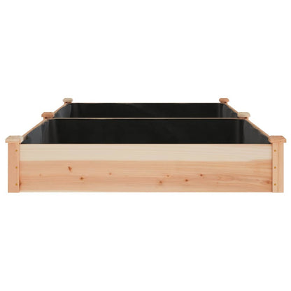 vidaXL Garden Raised Bed with Liner 240x120x25 cm Solid Wood Fir - Brown