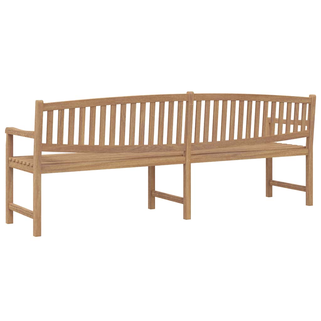 vidaXL Garden Bench 228x59.5x90 cm Solid Teak Wood - Brown