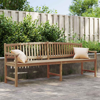 vidaXL Garden Bench 228x59.5x90 cm Solid Teak Wood - Brown