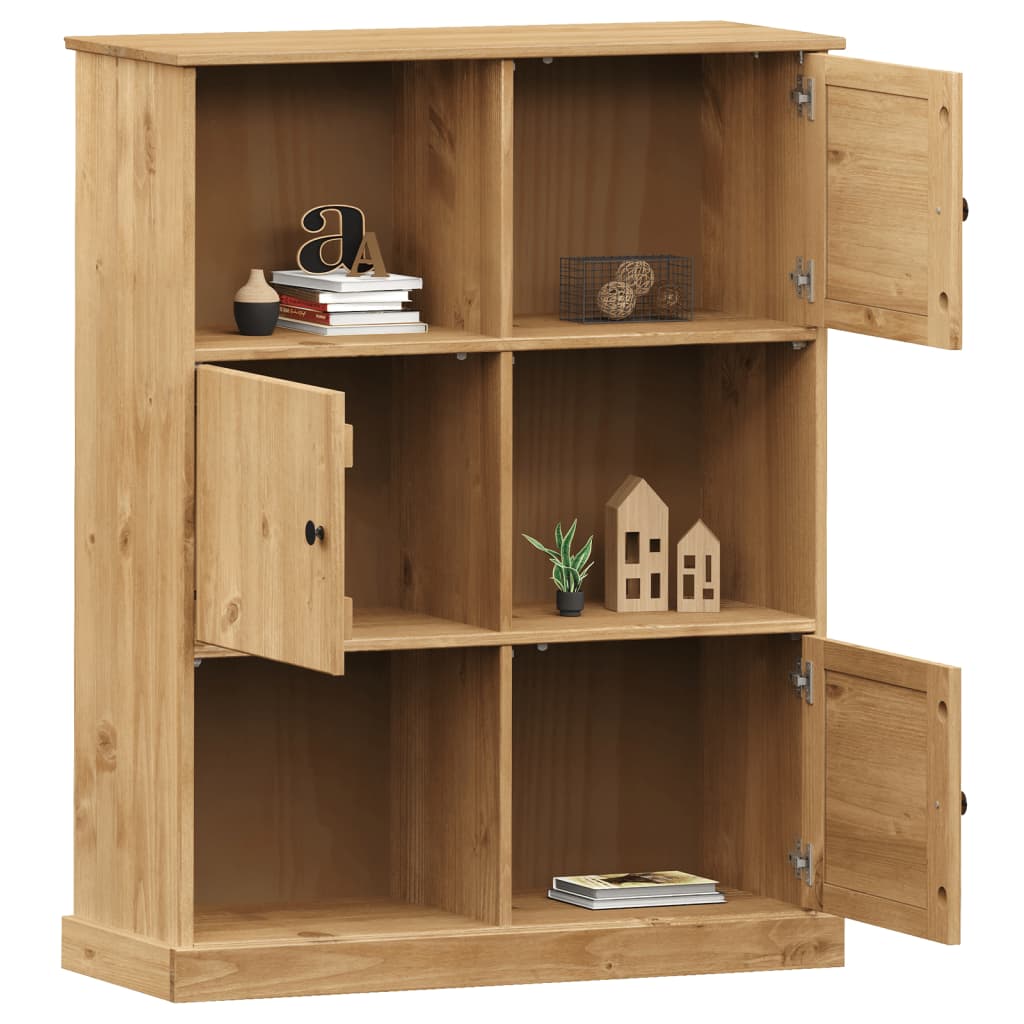 vidaXL Bookcase VIGO 90x35x114.5 cm Solid Wood Pine - Brown