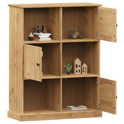 vidaXL Bookcase VIGO 90x35x114.5 cm Solid Wood Pine - Brown