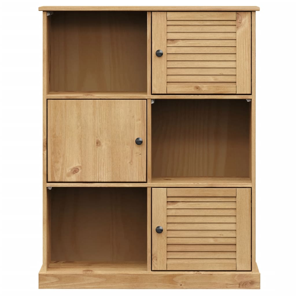 vidaXL Bookcase VIGO 90x35x114.5 cm Solid Wood Pine - Brown