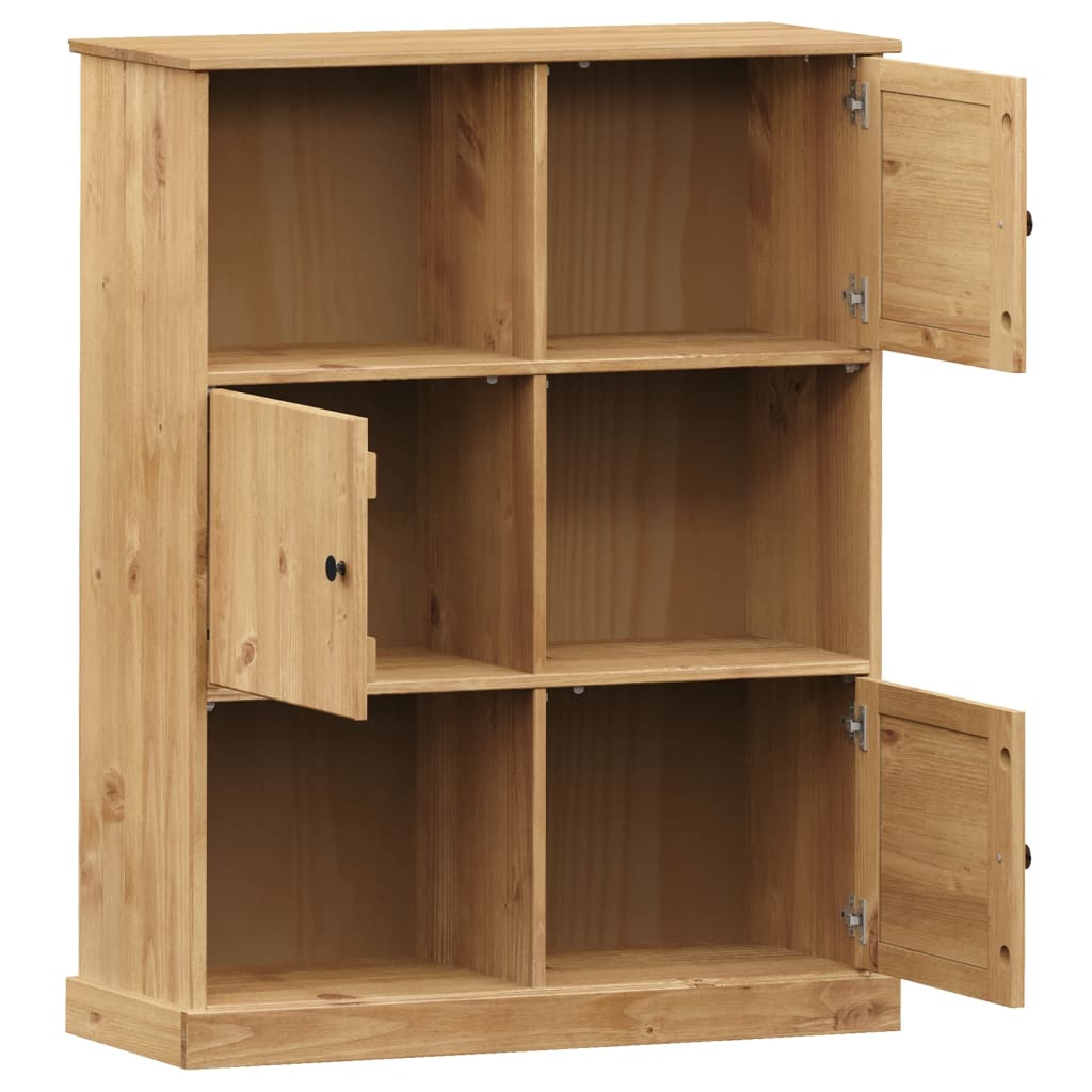 vidaXL Bookcase VIGO 90x35x114.5 cm Solid Wood Pine - Brown