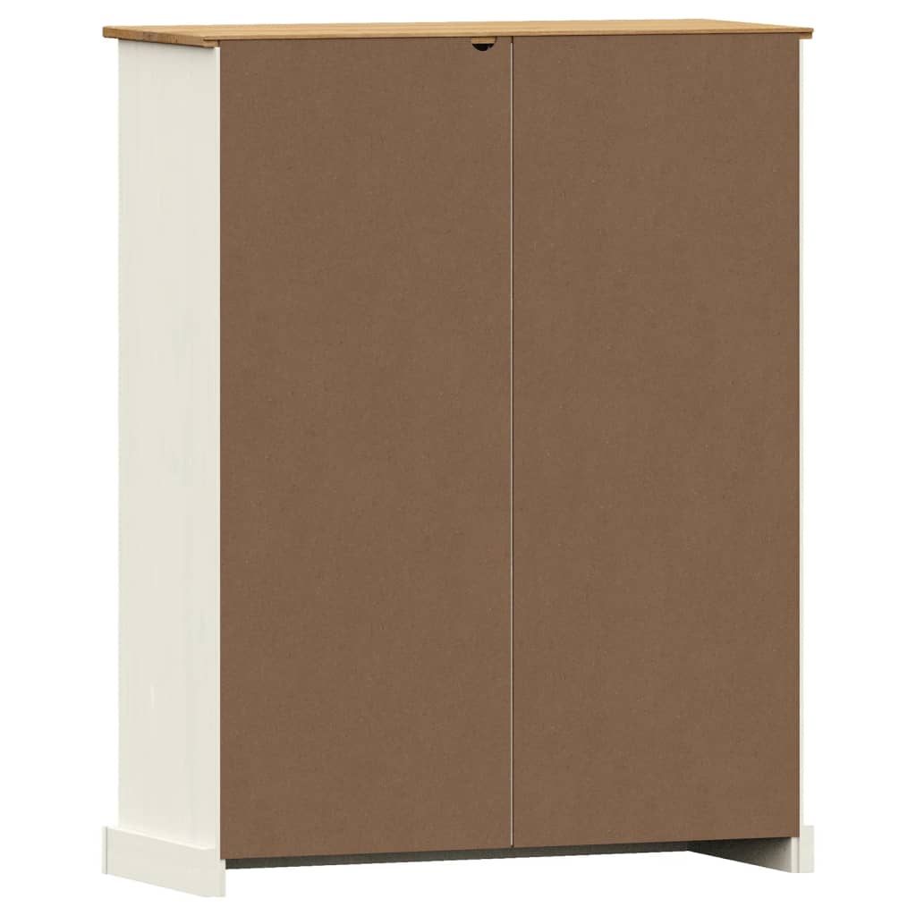 vidaXL Bookcase VIGO White 90x35x114.5 cm Solid Wood Pine