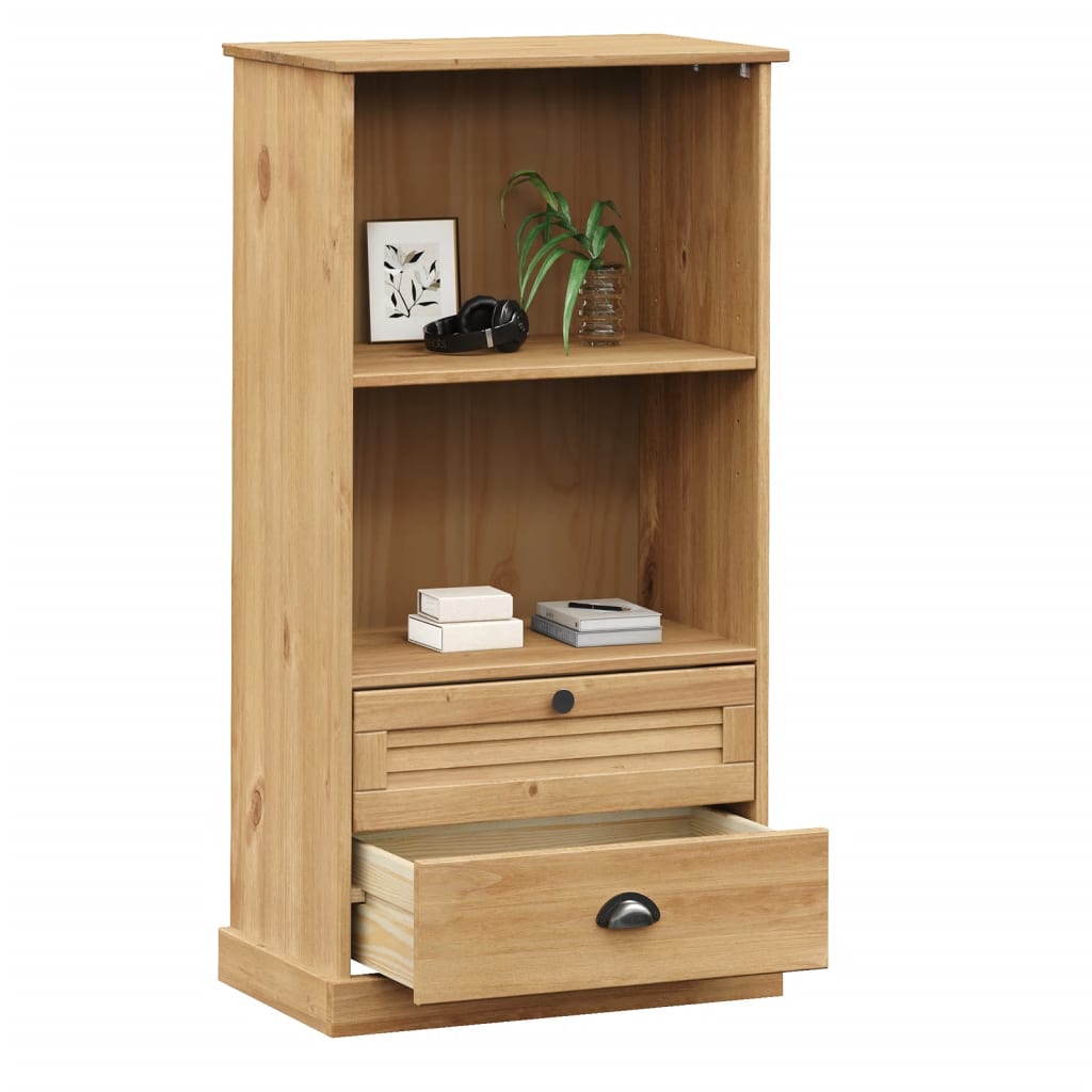 vidaXL Bookcase VIGO 60x35x114.5 cm Solid Wood Pine - Brown