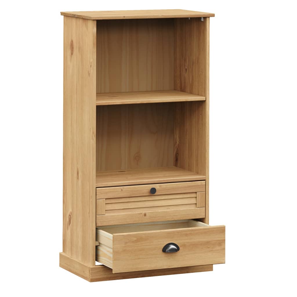 vidaXL Bookcase VIGO 60x35x114.5 cm Solid Wood Pine - Brown