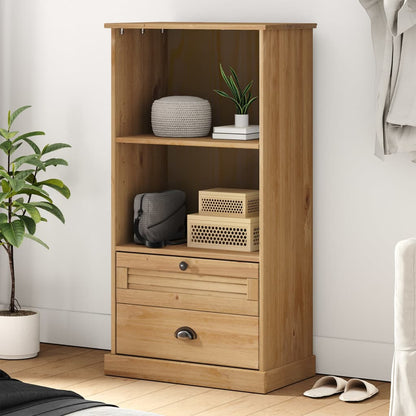 vidaXL Bookcase VIGO 60x35x114.5 cm Solid Wood Pine - Brown