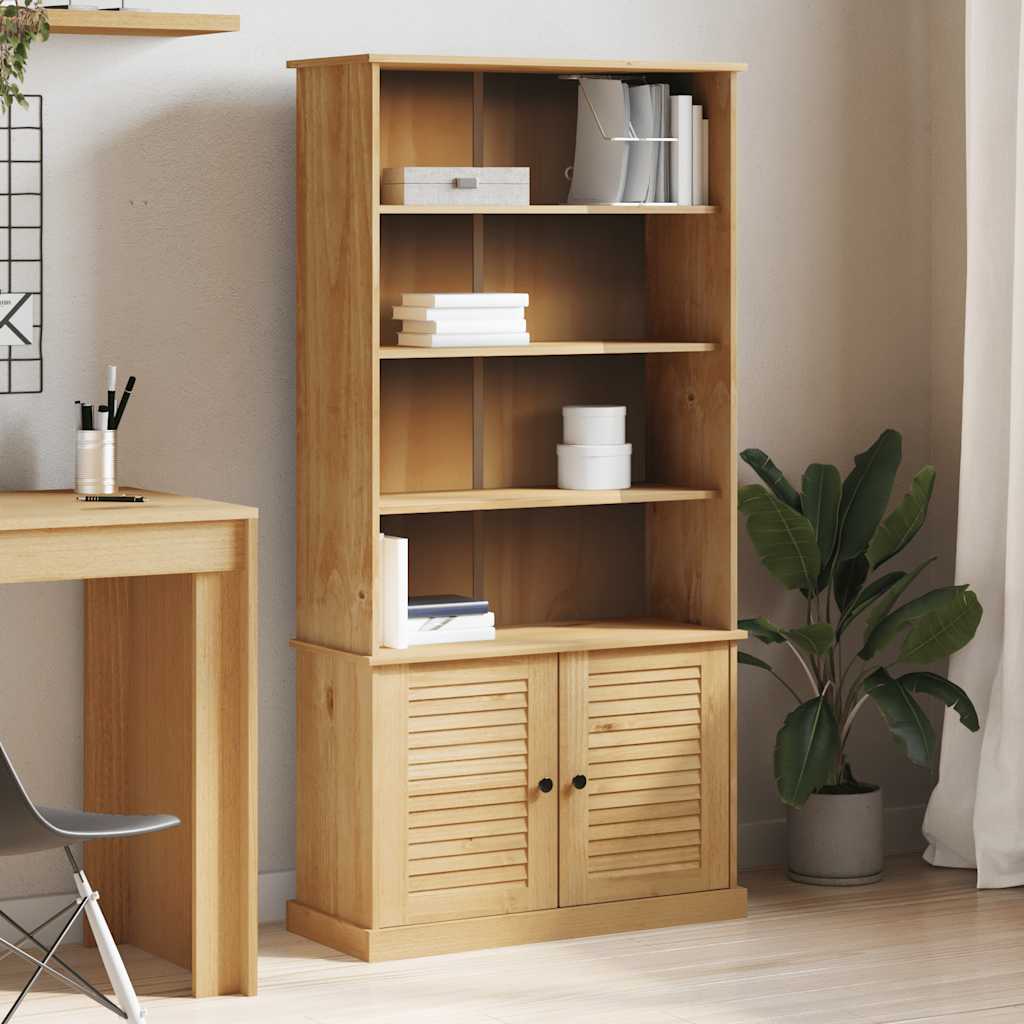 vidaXL Bookcase VIGO 85x35x170 cm Solid Wood Pine - Brown