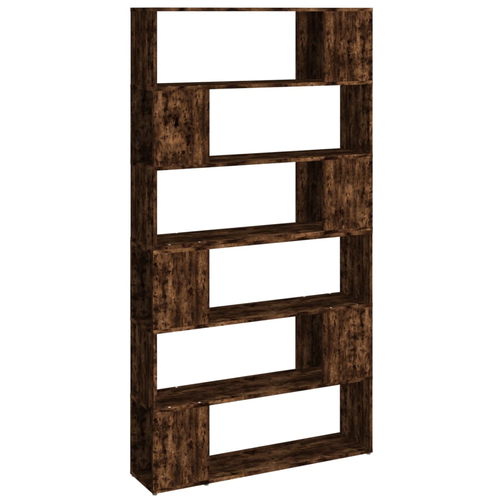 vidaXL Book Cabinet/Room Divider Smoked Oak 100x24x188 cm - Brown