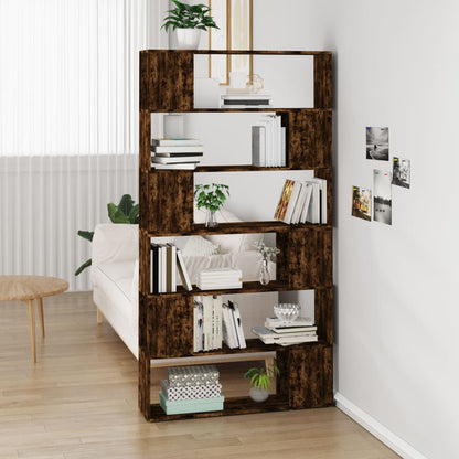 vidaXL Book Cabinet/Room Divider Smoked Oak 100x24x188 cm - Brown