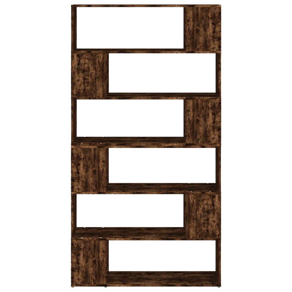 vidaXL Book Cabinet/Room Divider Smoked Oak 100x24x188 cm - Brown