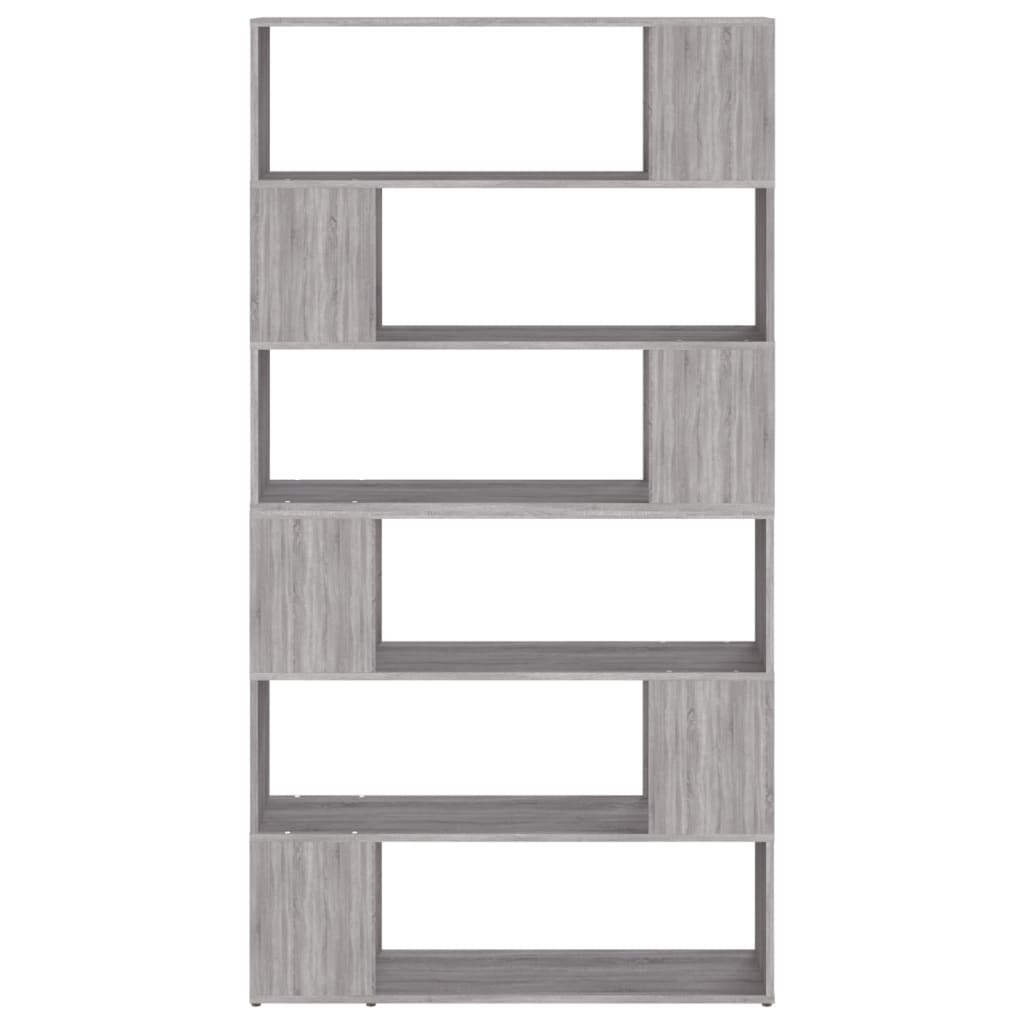 vidaXL Book Cabinet/Room Divider Grey Sonoma 100x24x188 cm
