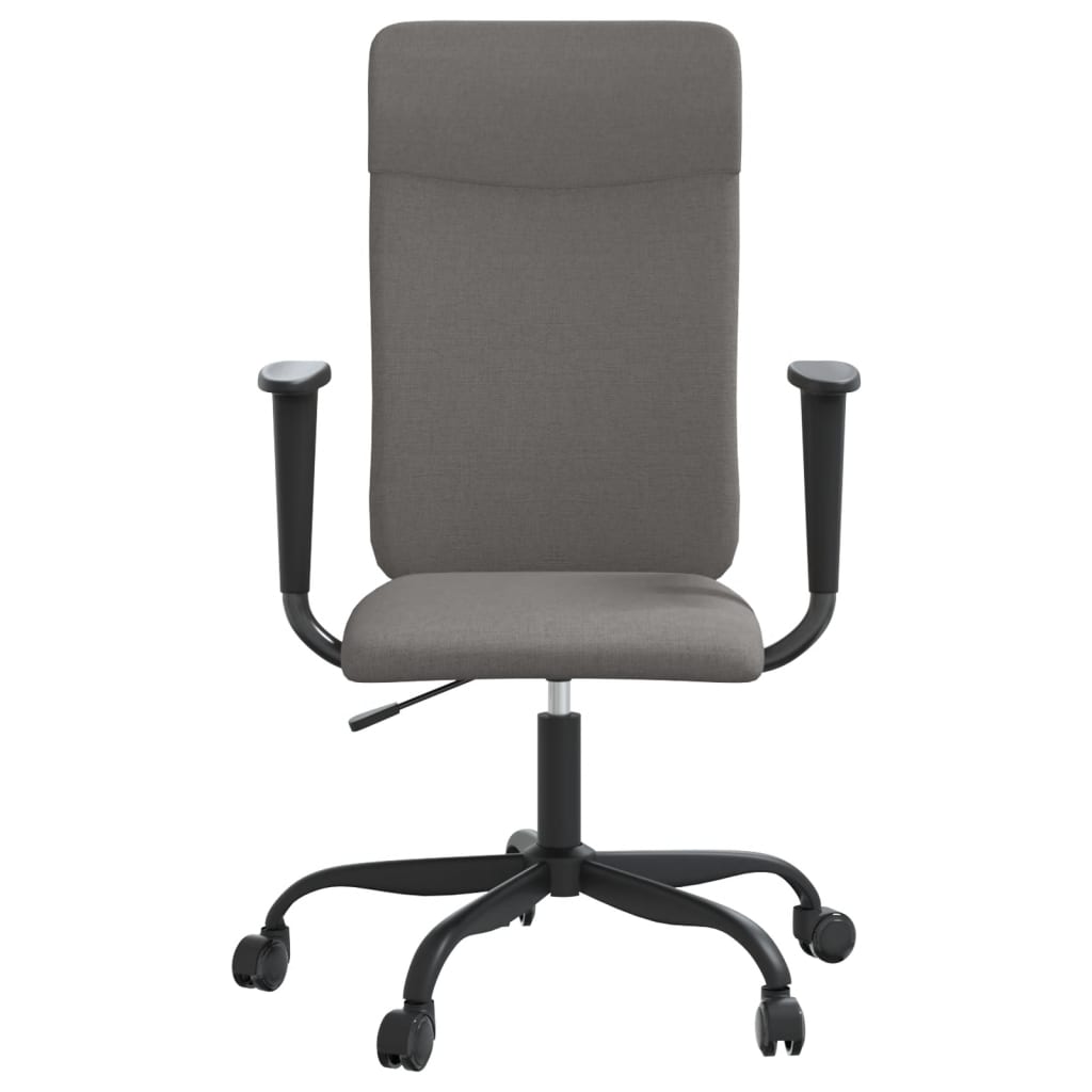 vidaXL Office Chair Height Adjustable Dark Grey Fabric