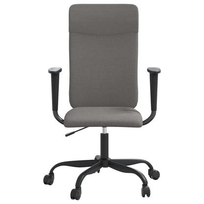 vidaXL Office Chair Height Adjustable Dark Grey Fabric