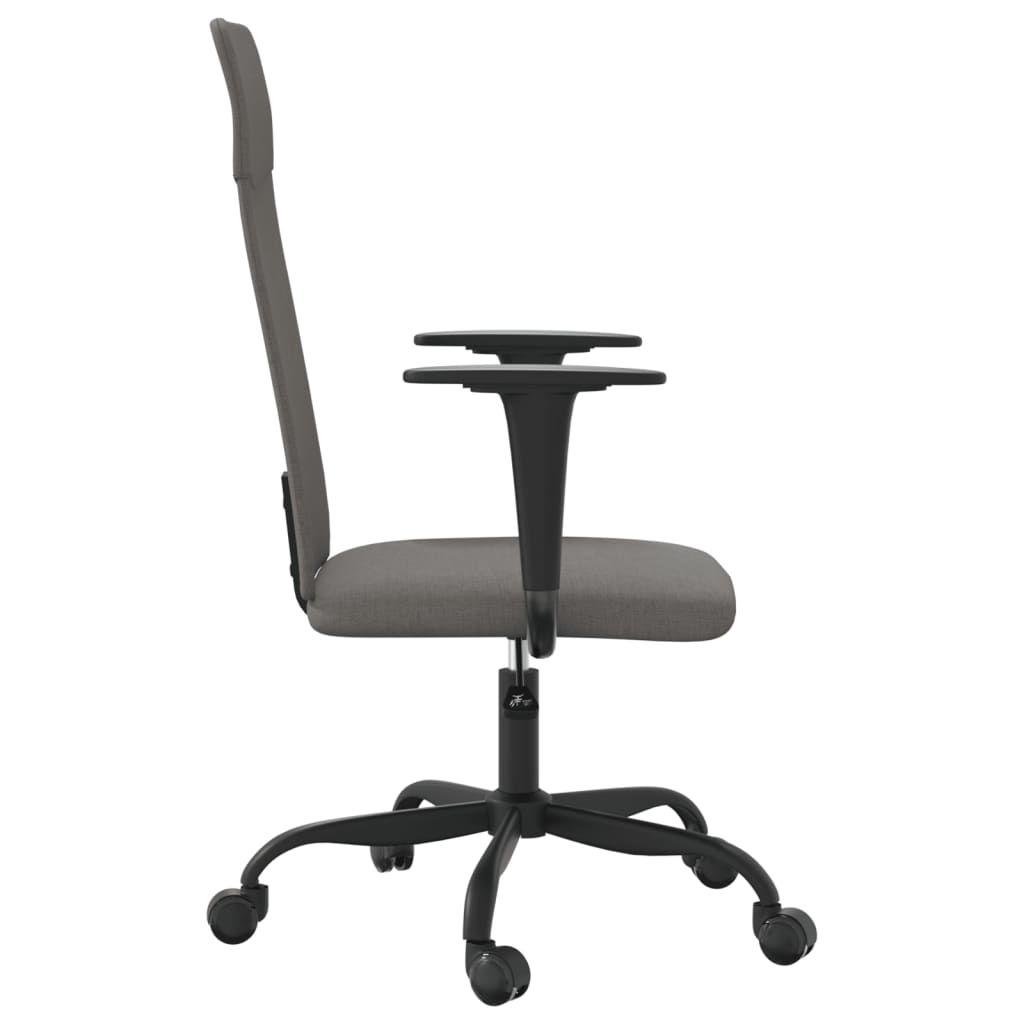 vidaXL Office Chair Height Adjustable Dark Grey Fabric