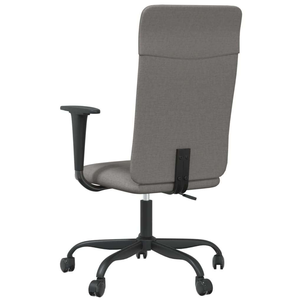 vidaXL Office Chair Height Adjustable Dark Grey Fabric