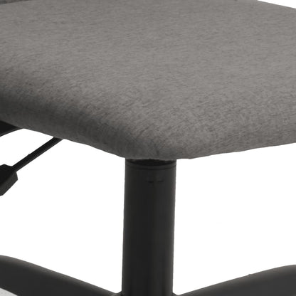 vidaXL Office Chair Height Adjustable Dark Grey Fabric