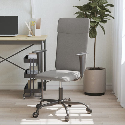 vidaXL Office Chair Height Adjustable Dark Grey Fabric