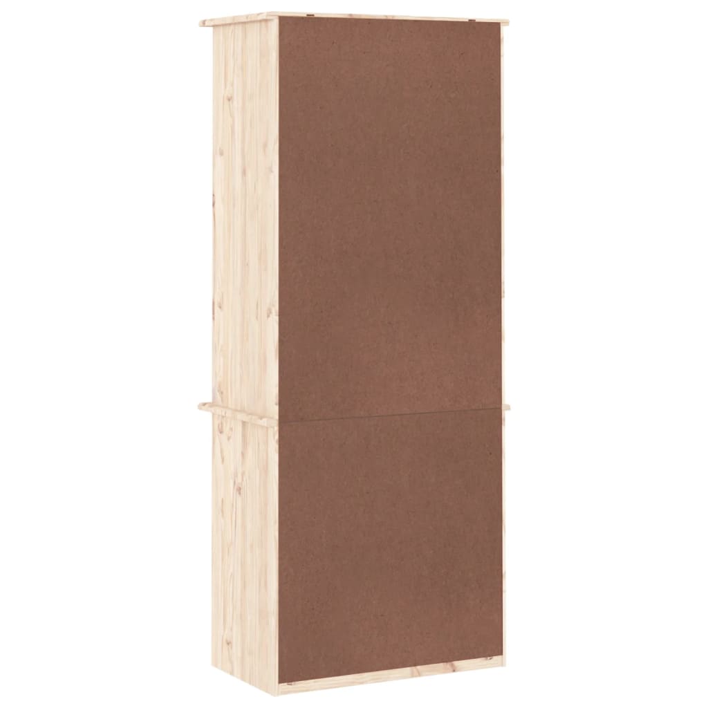vidaXL Bookcase with Drawers ALTA 60x35x142 cm Solid Wood Pine - Brown