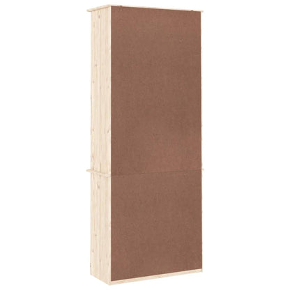 vidaXL Bookcase with Drawers ALTA 77x35x186.5 cm Solid Wood Pine - Brown